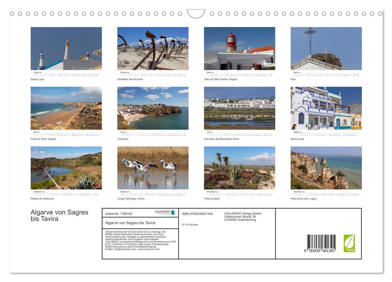 Bild: 9783435641345 | Algarve von Sagres bis Tavira (Wandkalender 2025 DIN A3 quer),...