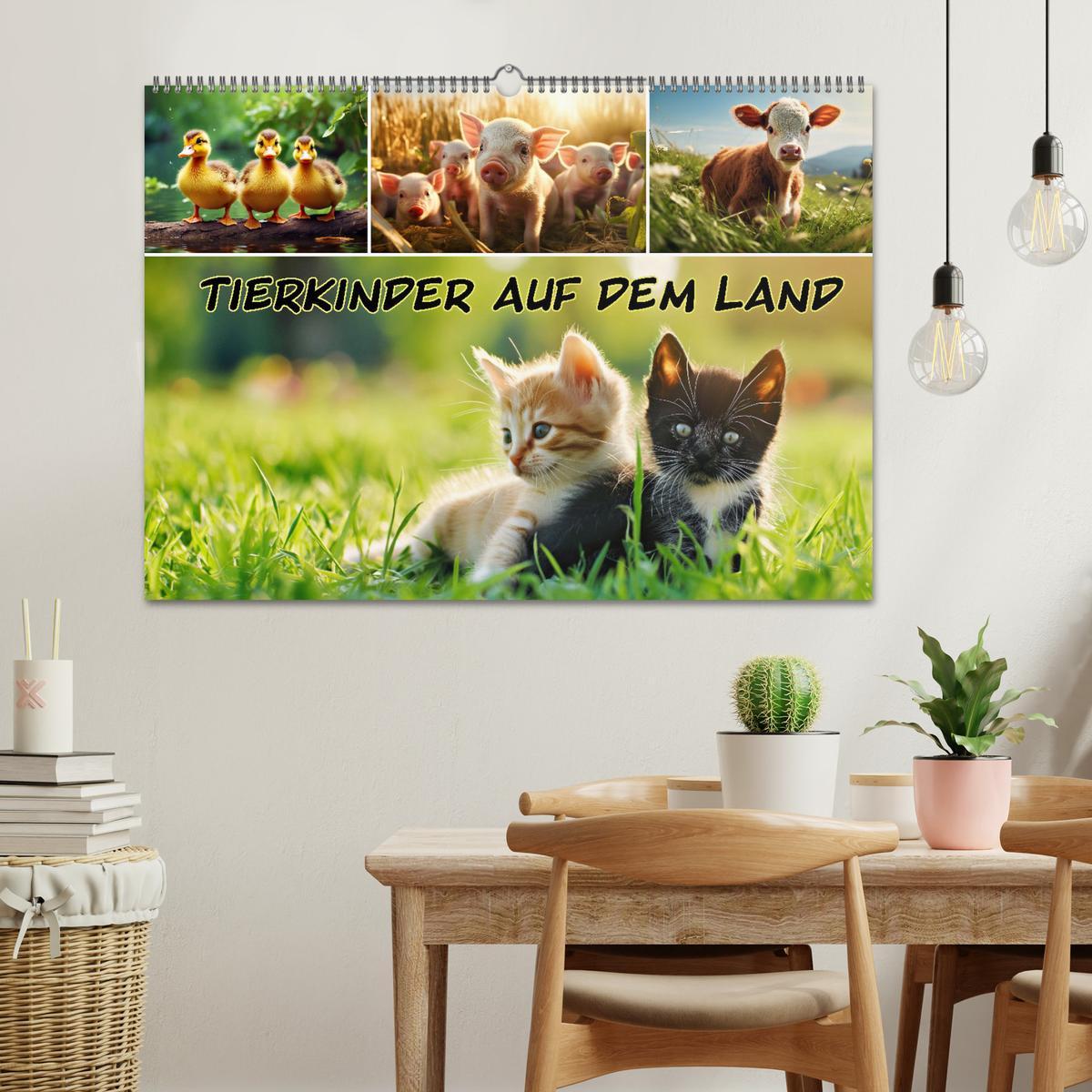 Bild: 9783435516650 | Tierkinder auf dem Land (Wandkalender 2025 DIN A2 quer), CALVENDO...