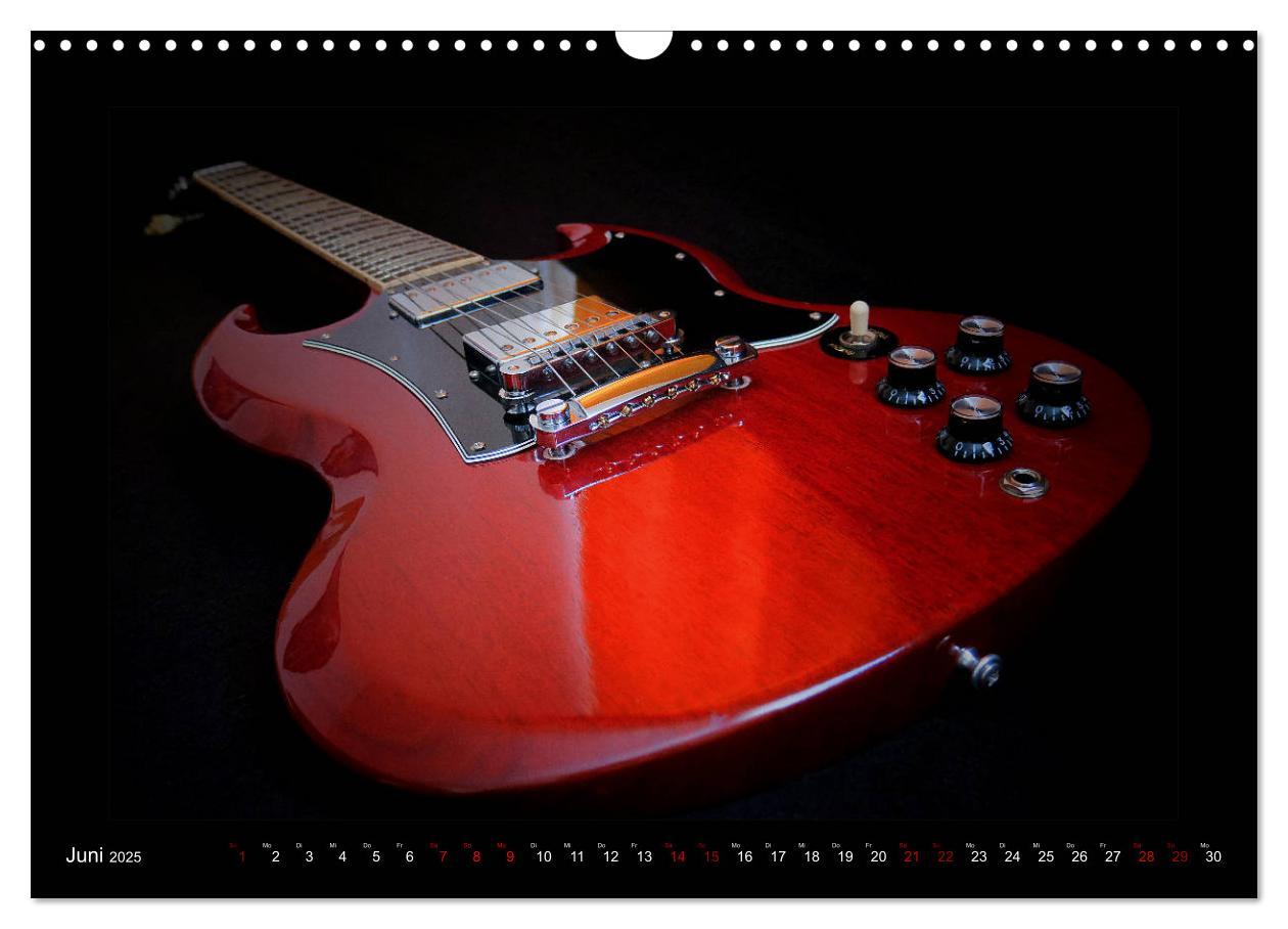 Bild: 9783435344215 | Rockgitarren im Blitzlicht (Wandkalender 2025 DIN A3 quer),...