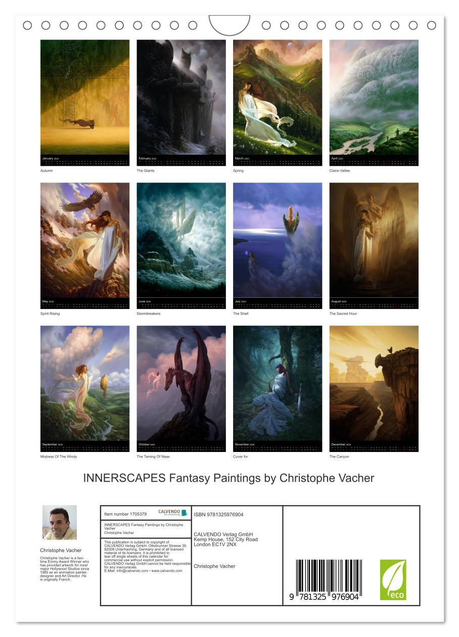 Bild: 9781325976904 | INNERSCAPES Fantasy Paintings by Christophe Vacher (Wall Calendar...