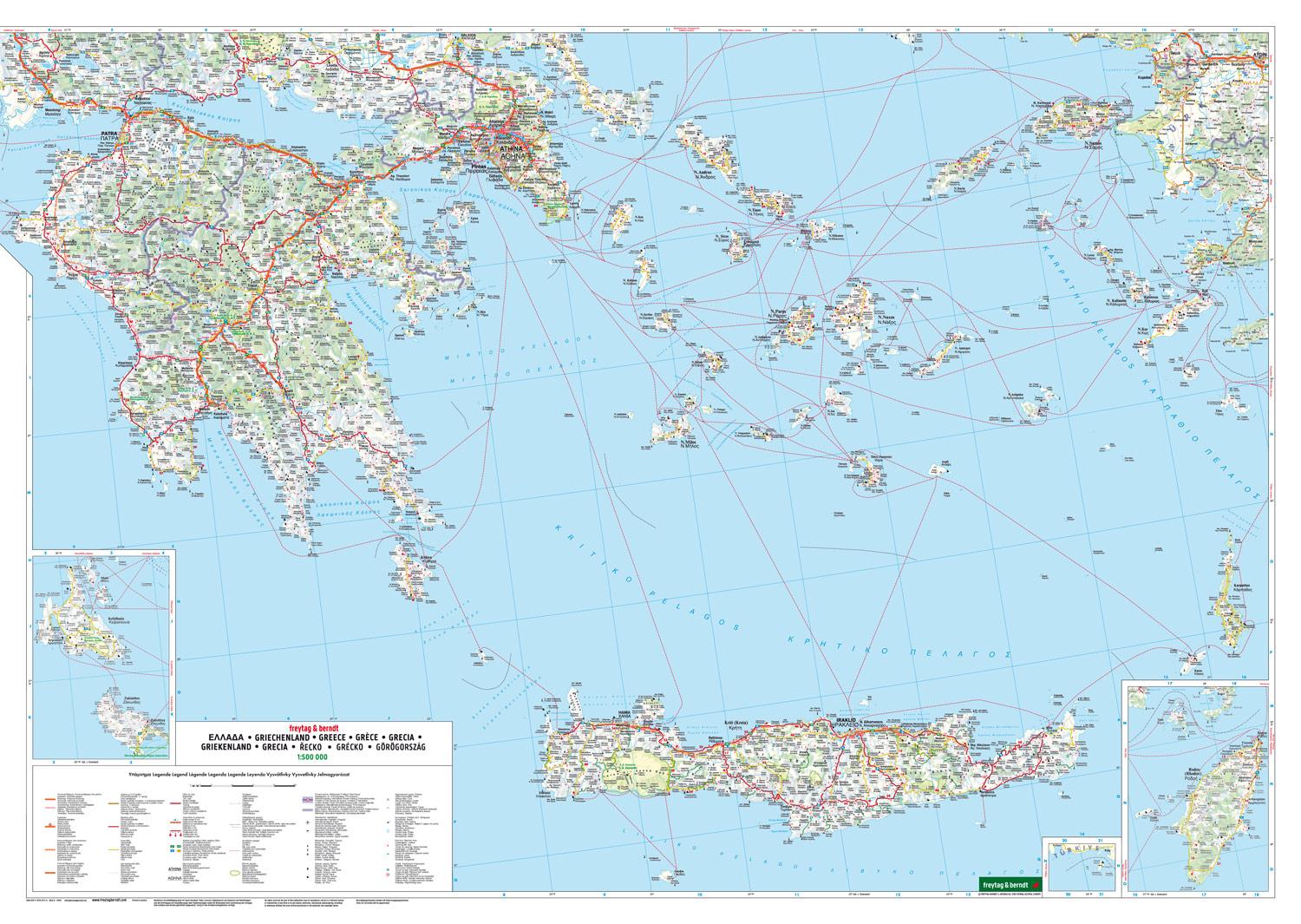 Bild: 9783707921779 | Griechenland, Straßenkarte 1:500.000, freytag &amp; berndt | berndt | 2022