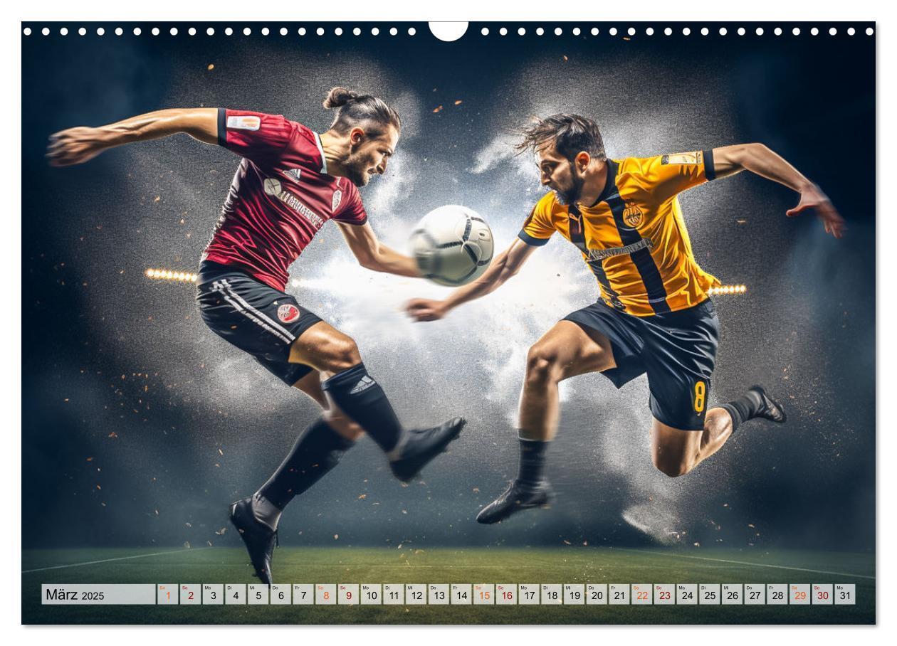 Bild: 9783383780417 | Fussball - Zweikampf (Wandkalender 2025 DIN A3 quer), CALVENDO...