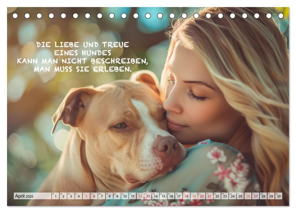 Bild: 9783457165737 | Hunde und berührende Sprüche (Tischkalender 2025 DIN A5 quer),...