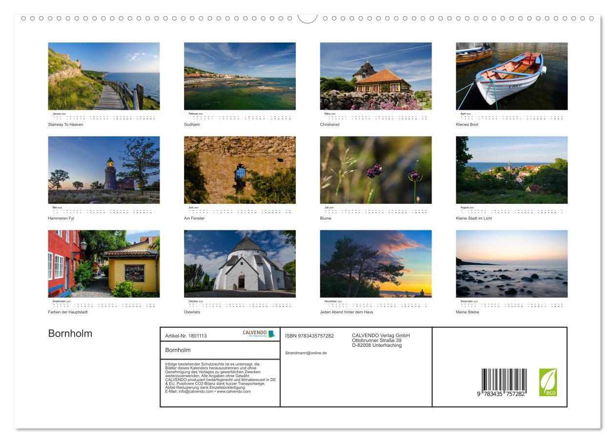 Bild: 9783435757282 | Bornholm (hochwertiger Premium Wandkalender 2025 DIN A2 quer),...