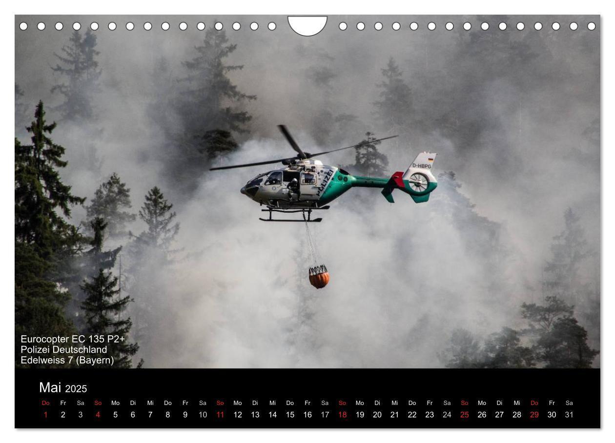 Bild: 9783435786367 | Hubschrauber im Einsatz (Wandkalender 2025 DIN A4 quer), CALVENDO...