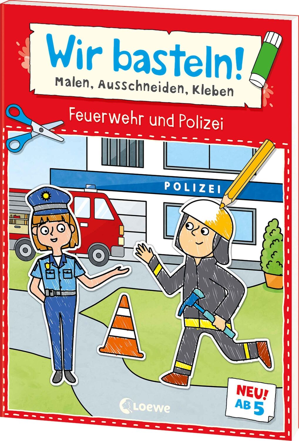 Cover: 9783743216228 | Wir basteln! ab 5 Jahren - Malen, Ausschneiden, Kleben - Feuerwehr...