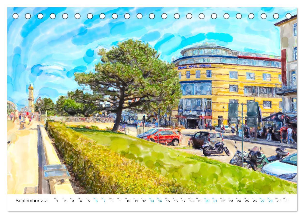 Bild: 9783435165360 | Warnemünde - Die Ostseestadt illustriert in Aquarell (Tischkalender...