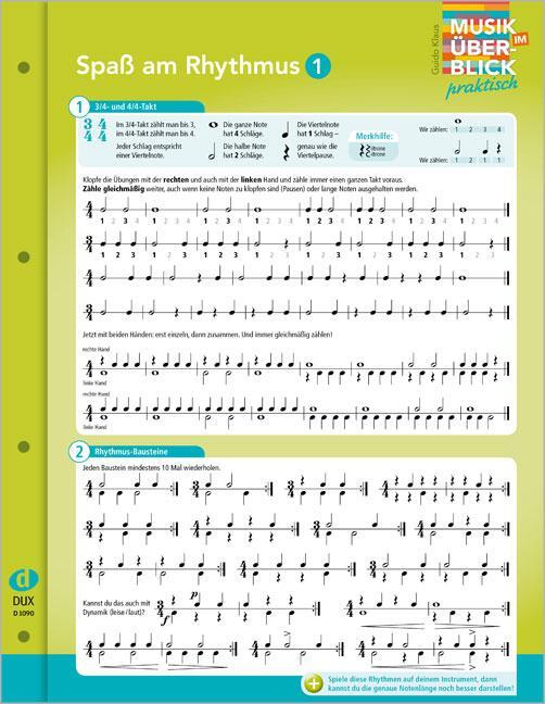 Cover: 9783868492033 | Spaß am Rhythmus 1 "Musik im Überblick" | Guido Klaus | Broschüre