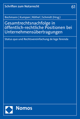 Cover: 9783848785384 | Gesamtrechtsnachfolge in öffentlich-rechtliche Positionen bei...