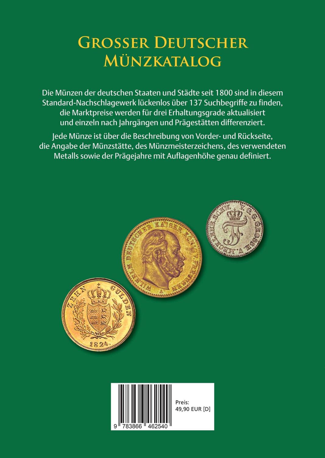 Rückseite: 9783866462540 | Großer deutscher Münzkatalog | von 1800 bis heute | Junghans (u. a.)