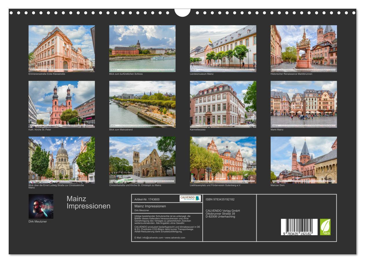 Bild: 9783435192182 | Mainz Impressionen (Wandkalender 2025 DIN A3 quer), CALVENDO...