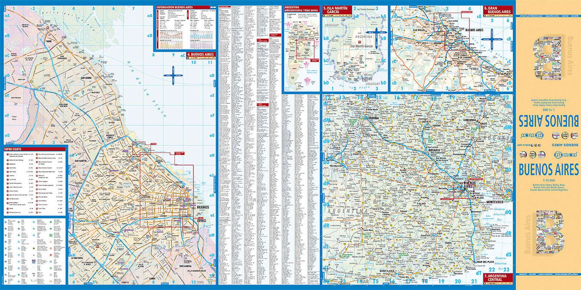 Bild: 9783866093003 | Buenos Aires 1 : 15 000 | (Land-)Karte | Borch Maps | 2 S. | Deutsch