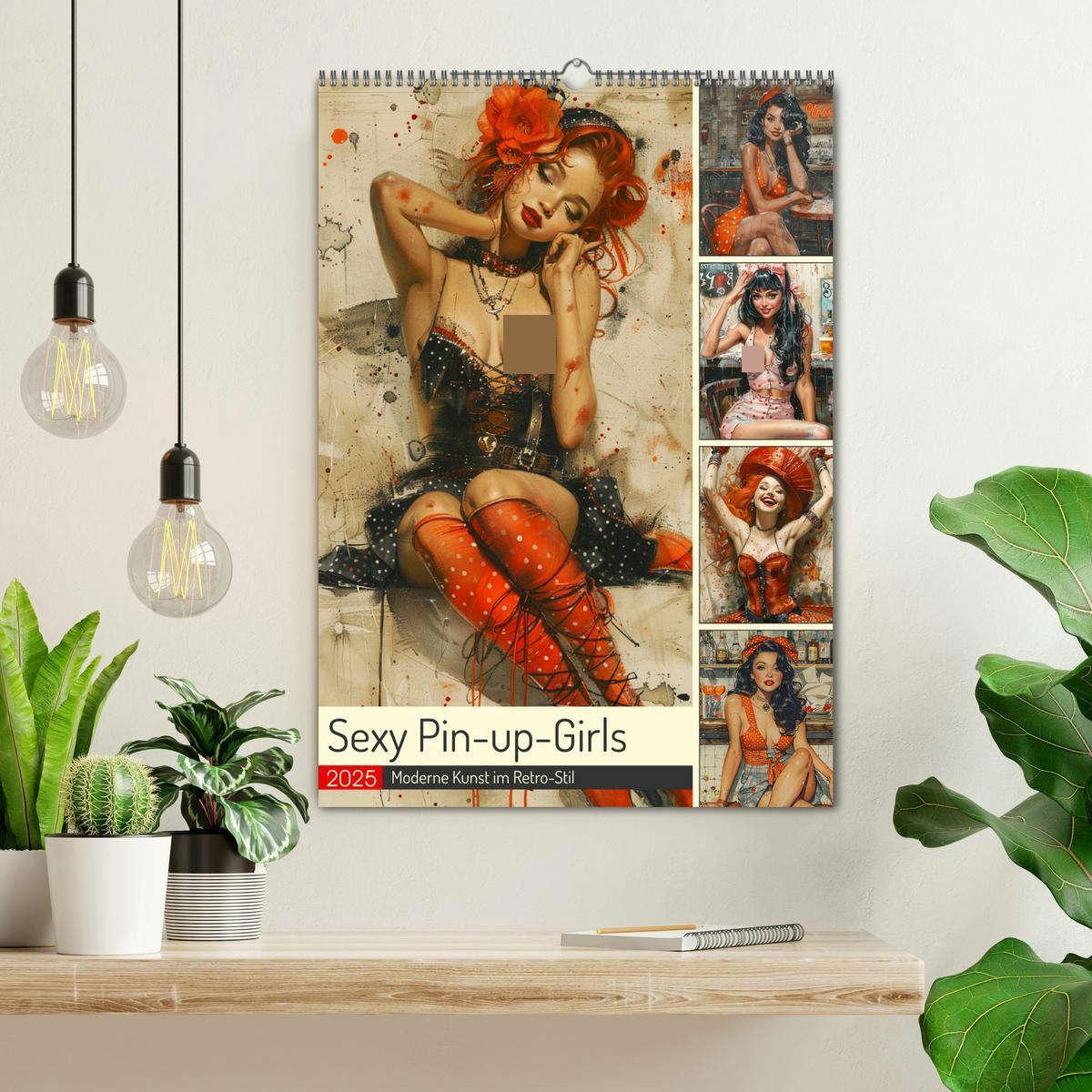 Bild: 9783457128794 | Sexy Pin-up-Girls. Moderne Kunst im Retro-Stil (Wandkalender 2025...