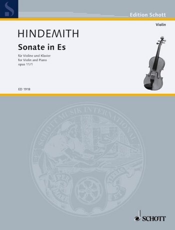 Cover: 9790001035095 | Sonate Es Op.11 | Paul Hindemith | Buch | Schott Music