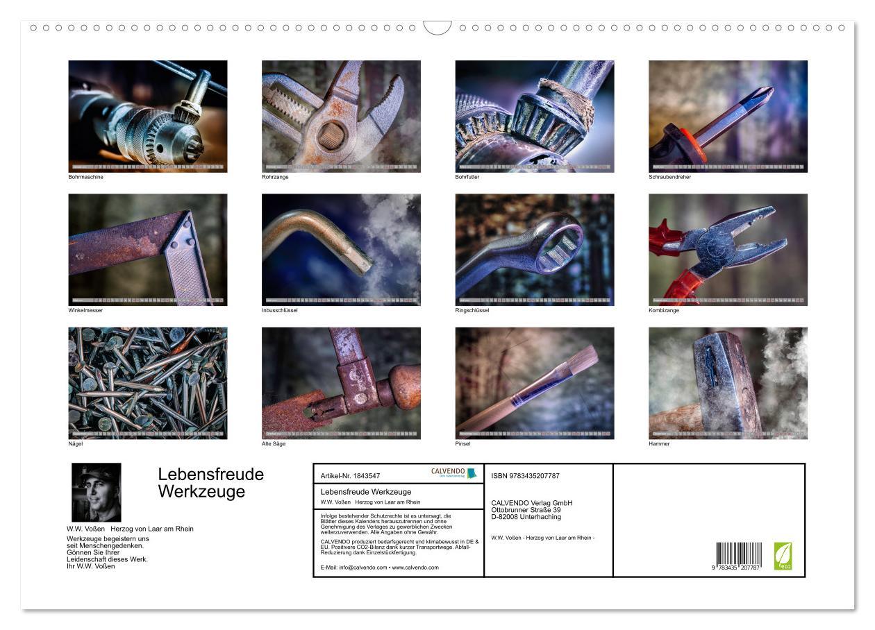 Bild: 9783435207787 | Lebensfreude Werkzeuge (Wandkalender 2025 DIN A2 quer), CALVENDO...