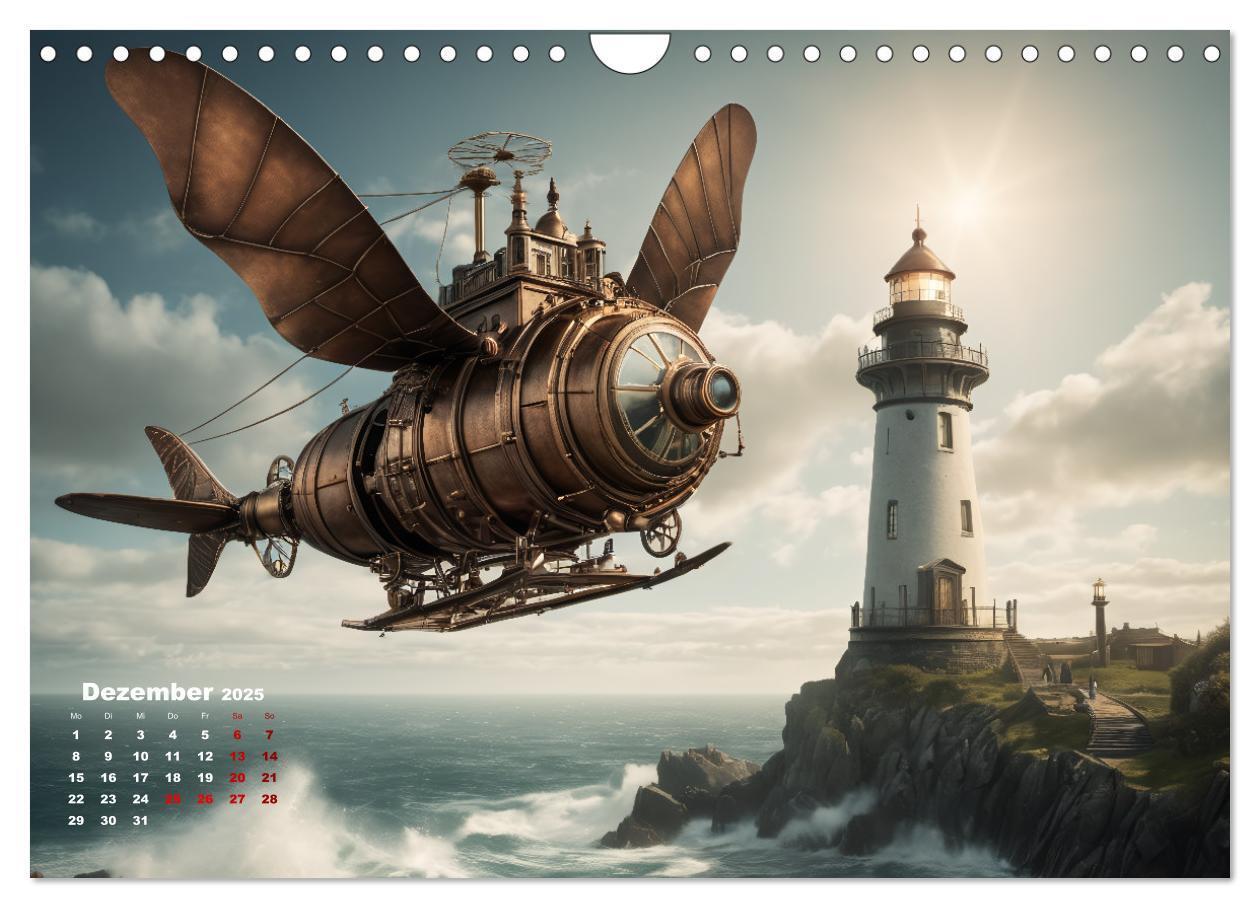 Bild: 9783383803765 | Steampunk - Die Welt der Leuchttürme (Wandkalender 2025 DIN A4...