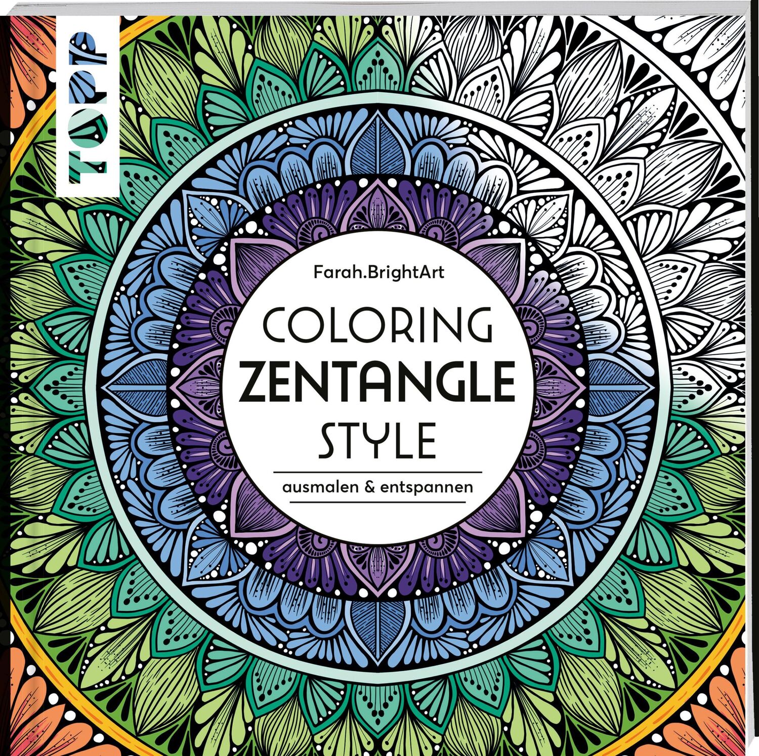 Cover: 9783735880178 | Coloring Zentangle-Style | Ausmalen &amp; entspannen | Farah Brightart