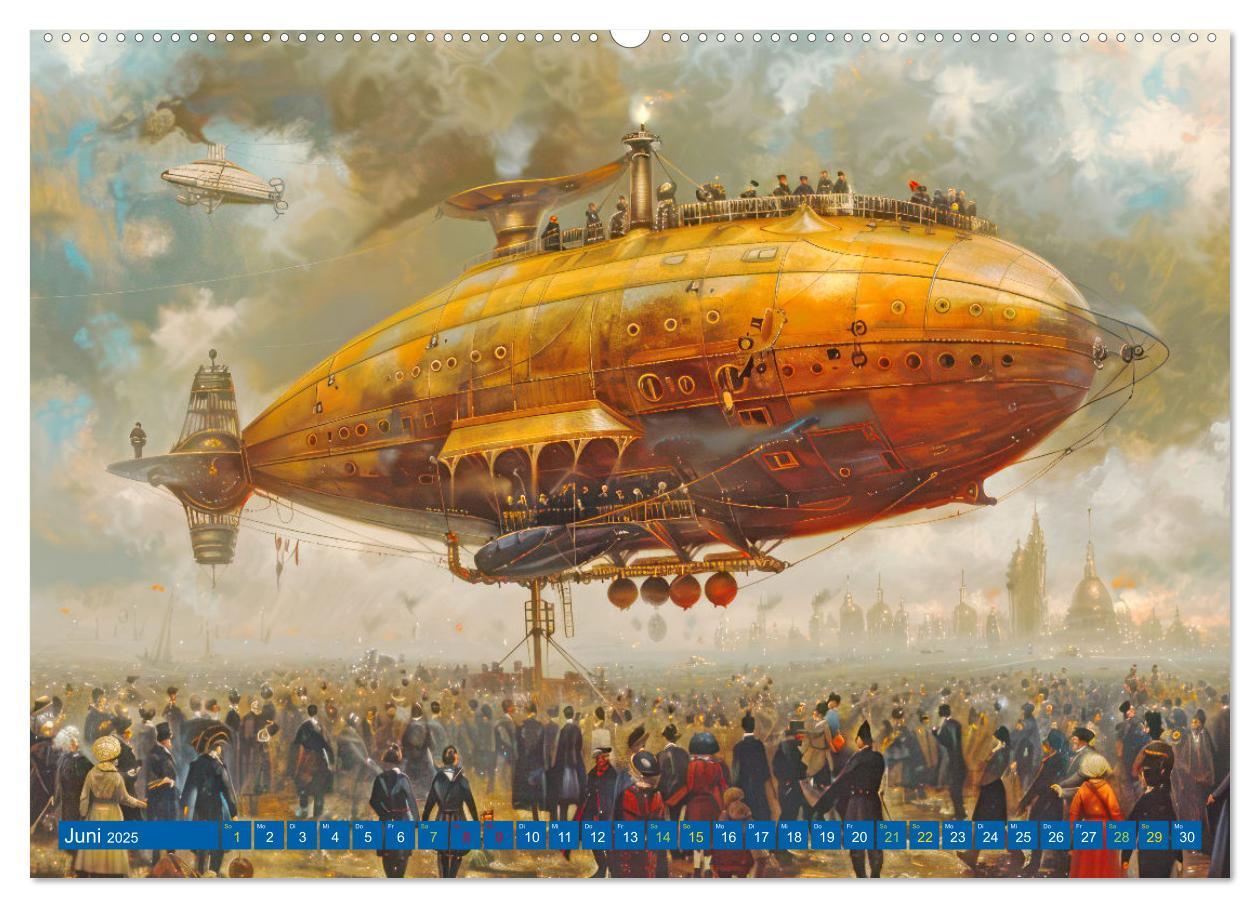 Bild: 9783383807640 | Steampunk Luftschiffe mit einer surrealen Note (Wandkalender 2025...