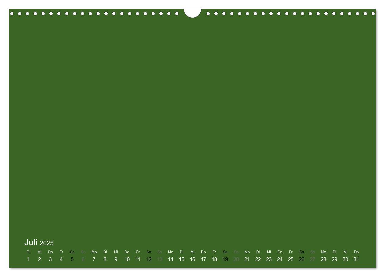 Bild: 9783435770120 | Bastelkalender - dunkel Grün (Wandkalender 2025 DIN A3 quer),...