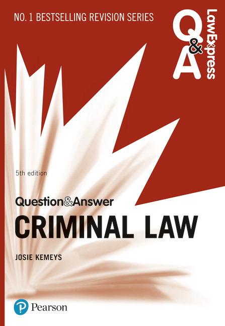 Cover: 9781292259079 | Law Express Question and Answer: Criminal Law | Josie Kemeys (u. a.)