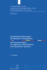 Cover: 9783899492057 | Standardformulierungen für deutsche Vertragstexte | Deutschland | Buch