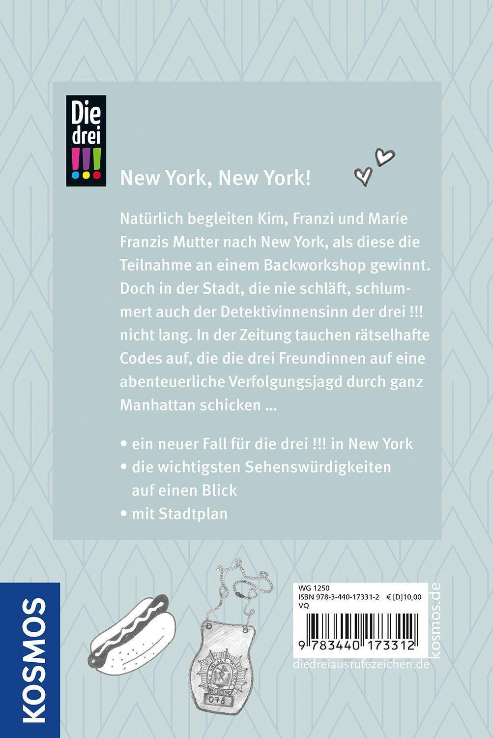 Bild: 9783440173312 | Die drei !!!, Diebe, Donuts und ganz viel New York | Jule Ambach