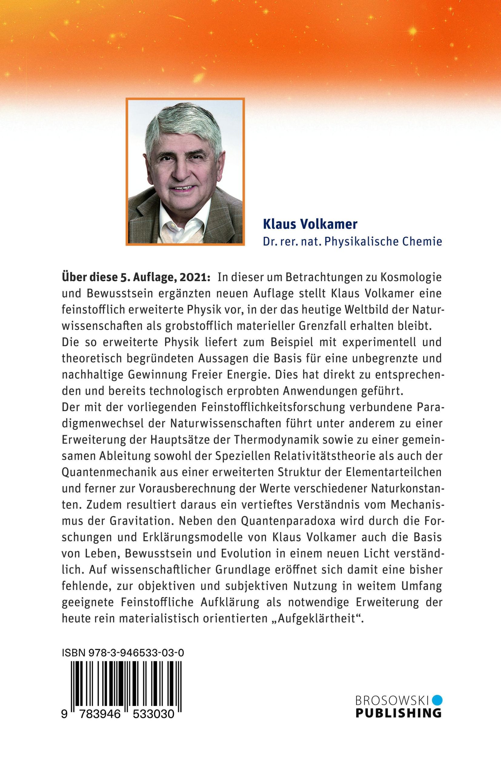 Rückseite: 9783946533030 | Die Feinstoffliche Erweiterung unseres Weltbildes | Klaus Volkamer