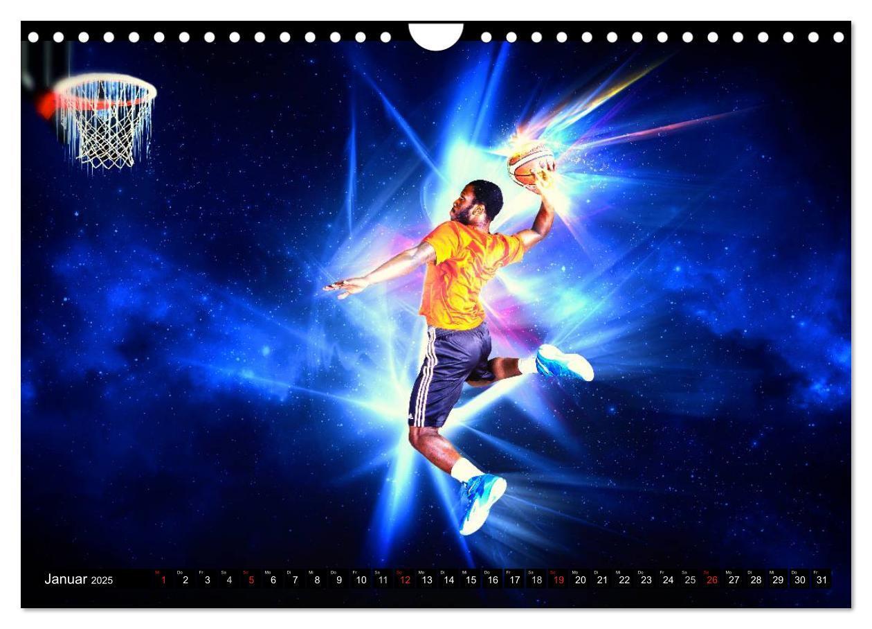 Bild: 9783435616558 | Basketball Fantasiewelten (Wandkalender 2025 DIN A4 quer), CALVENDO...