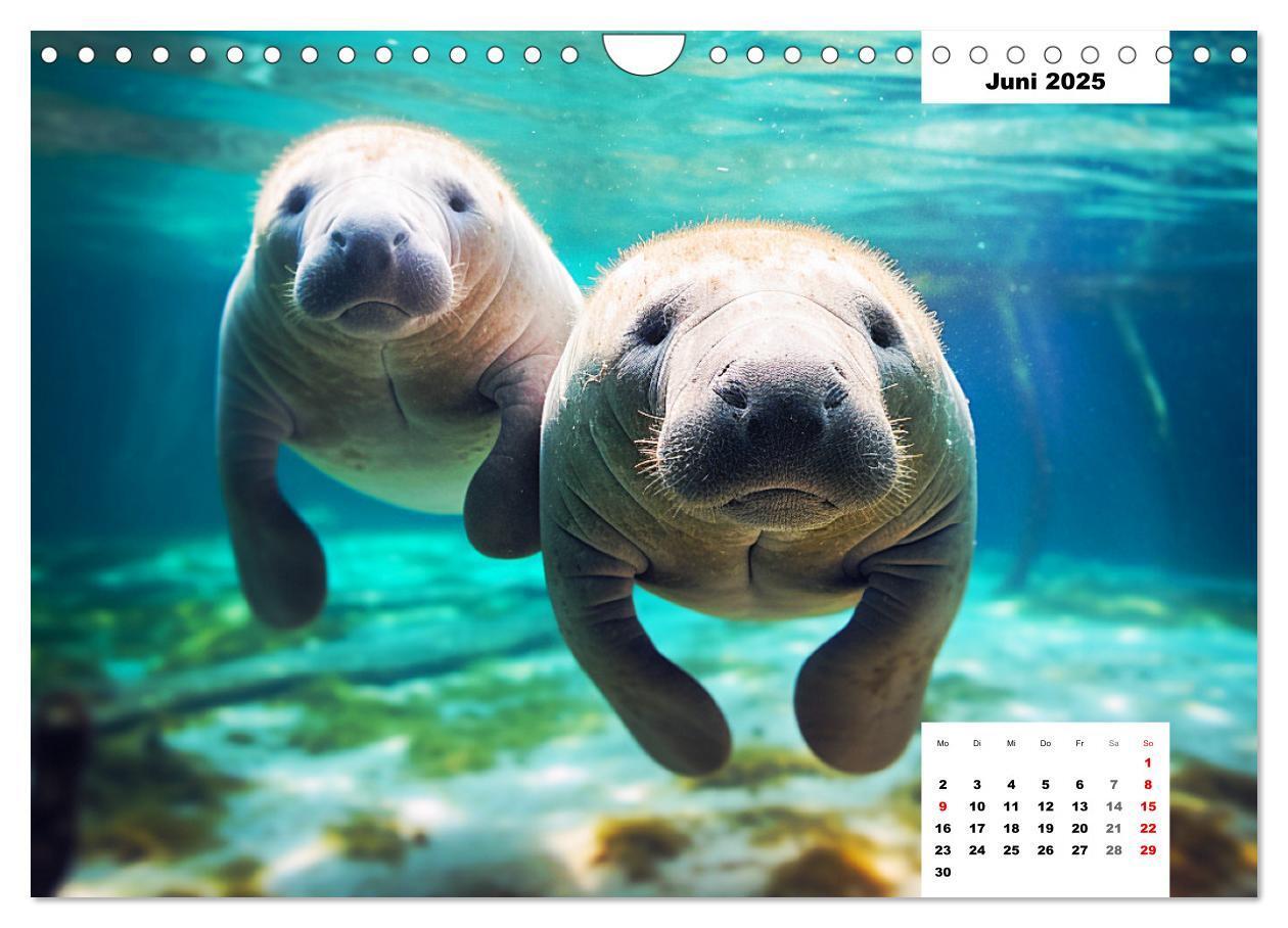 Bild: 9783383858857 | Manatees. Faszinierende Rundschwanzseekühe (Wandkalender 2025 DIN...