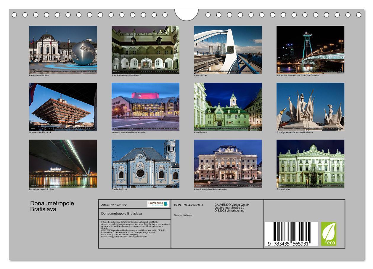 Bild: 9783435565931 | Donaumetropole Bratislava (Wandkalender 2025 DIN A4 quer), CALVENDO...