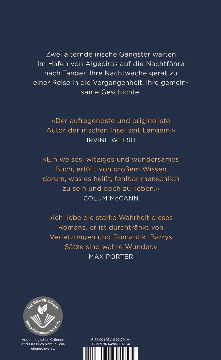 Rückseite: 9783498001704 | Nachtfähre nach Tanger | Kevin Barry | Buch | Deutsch | 2022 | Rowohlt