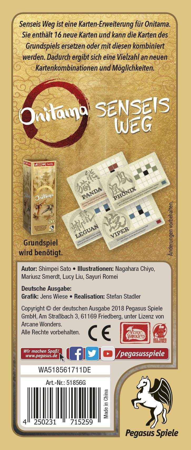 Bild: 4250231715259 | Onitama: Senseis Weg (Erweiterung) | Shimpei Sato | Spiel | 51856G