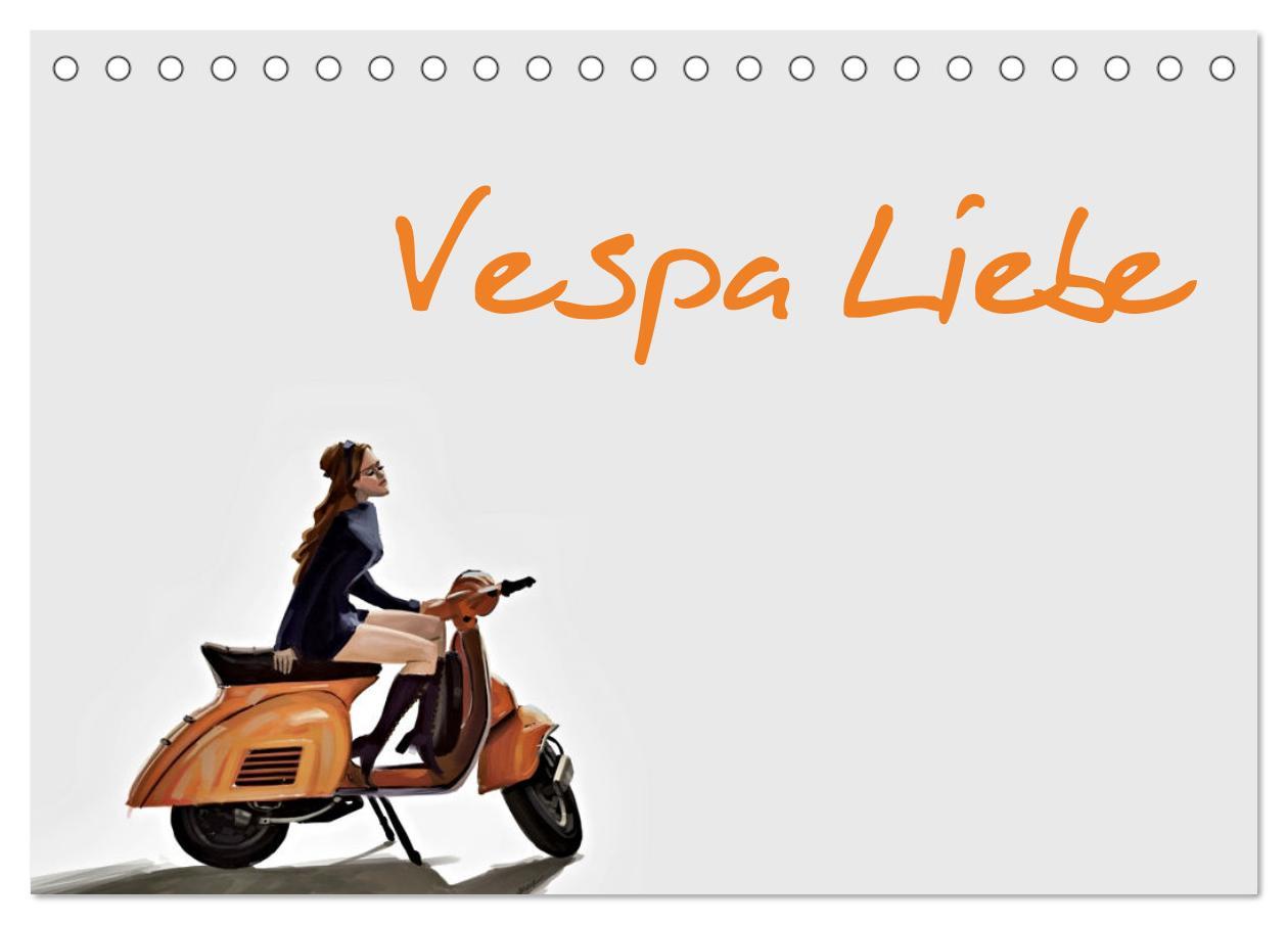 Cover: 9783383977435 | Vespa Liebe (Tischkalender 2025 DIN A5 quer), CALVENDO Monatskalender