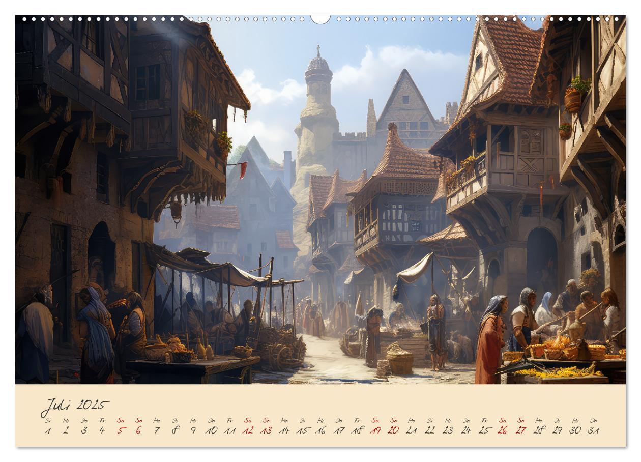 Bild: 9783383892165 | Jahreszeiten im Mittelalter (hochwertiger Premium Wandkalender 2025...