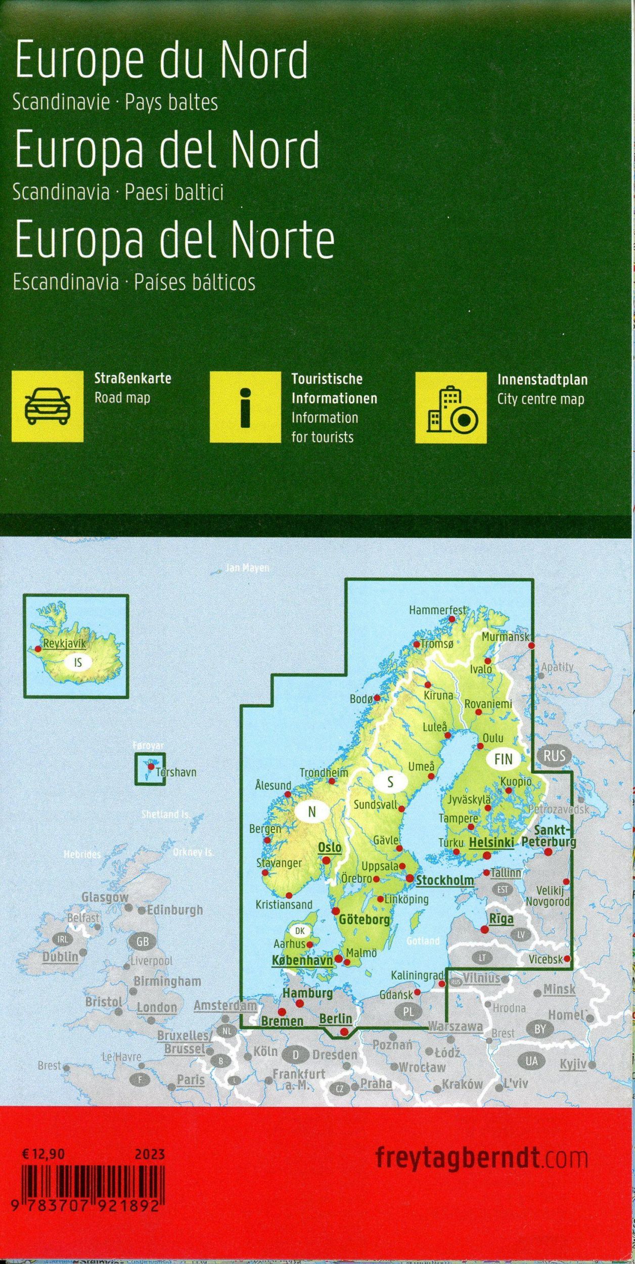 Bild: 9783707921892 | Nordeuropa, Straßenkarte 1:2.000.000, freytag &amp; berndt | berndt | 2023