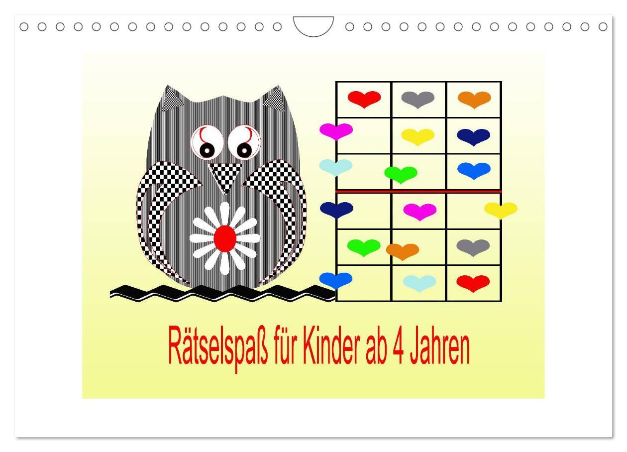 Cover: 9783435759545 | Rätselspaß für Kinder ab 4 Jahren (Wandkalender 2025 DIN A4 quer),...