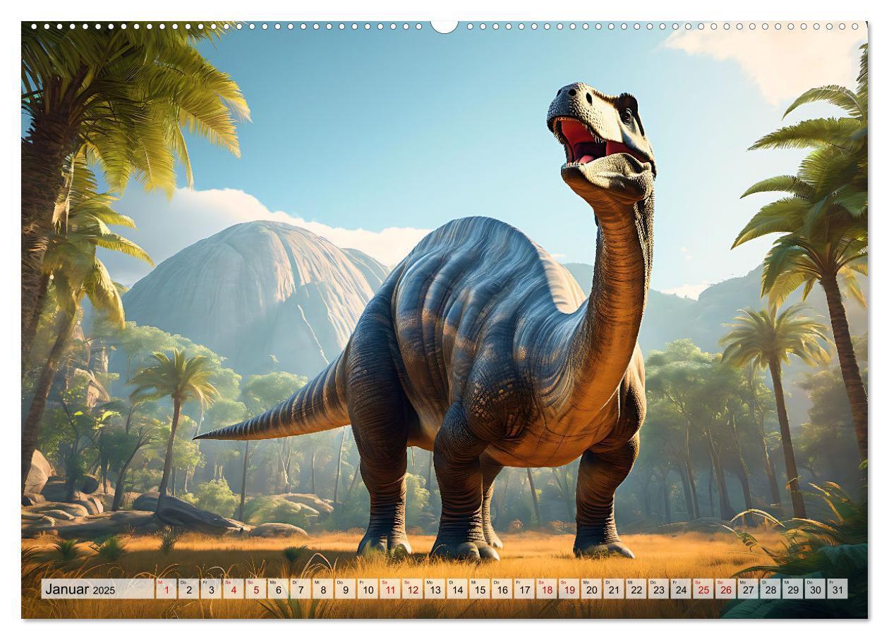 Bild: 9783383799013 | Dinosaurier - die Welt der Urzeitgiganten (Wandkalender 2025 DIN A2...