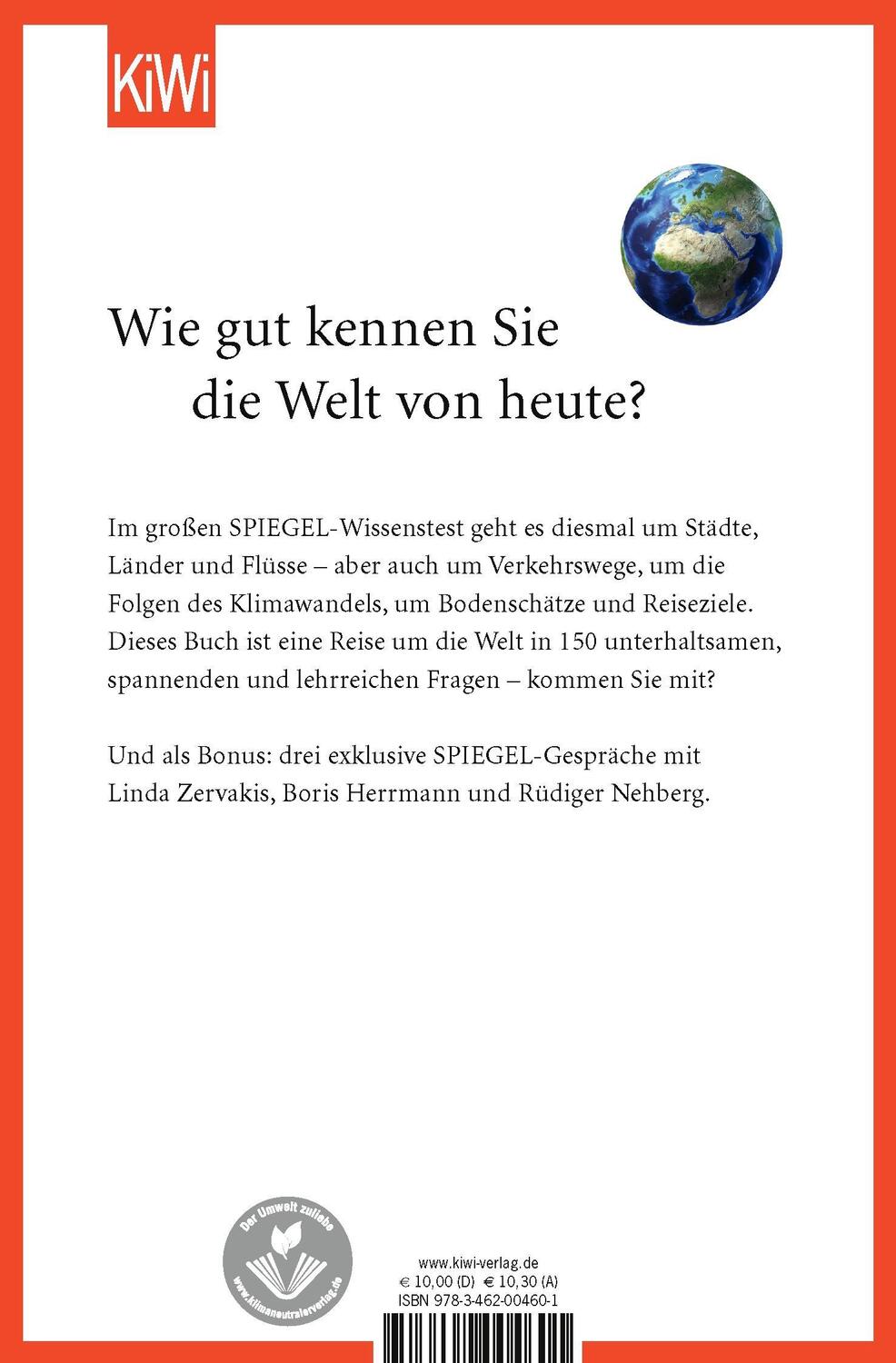 Rückseite: 9783462004601 | Stadt Land Fluss | Der große SPIEGEL-Wissenstest - Geografie | Buch