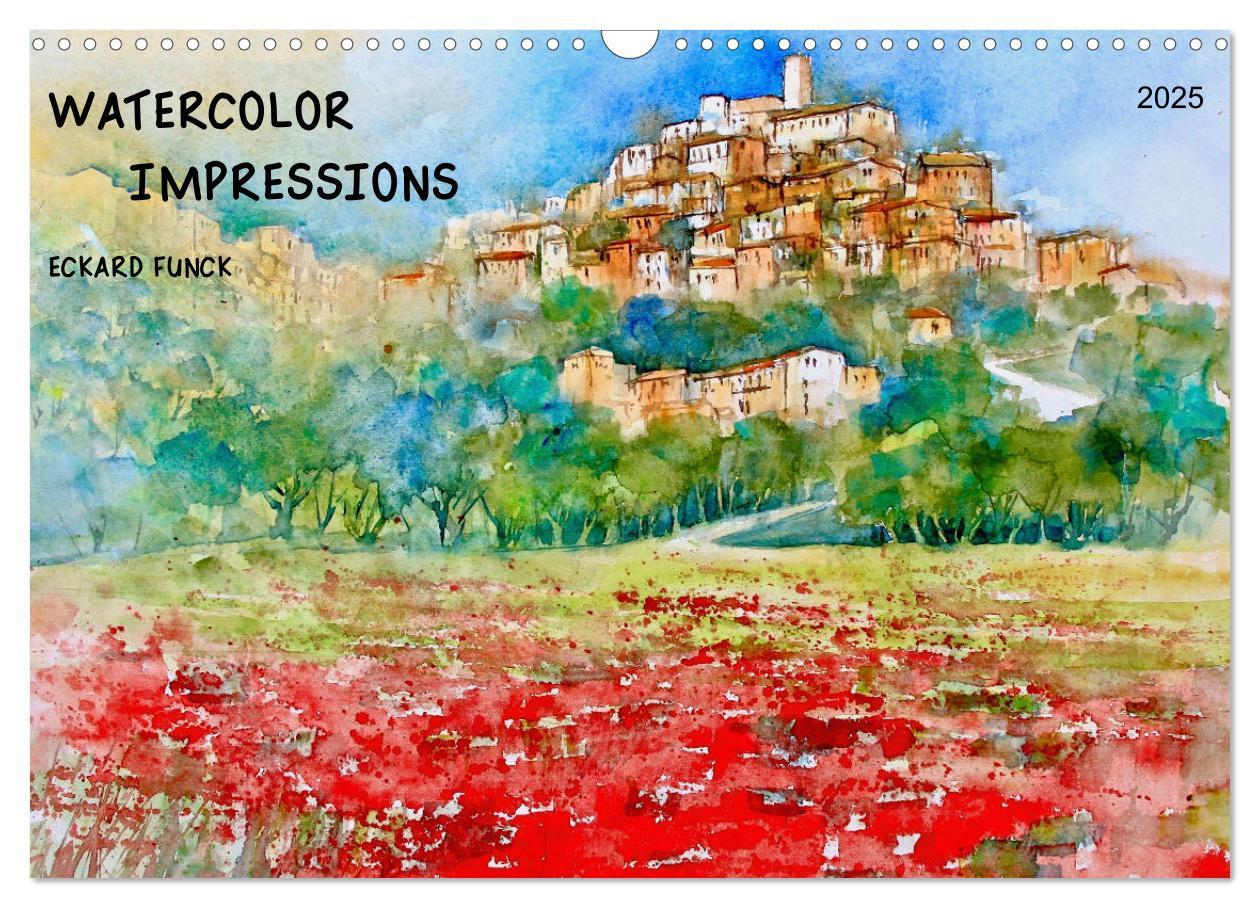 Cover: 9781325999187 | WATERCOLOR IMPRESSIONS (Wall Calendar 2025 DIN A3 landscape),...