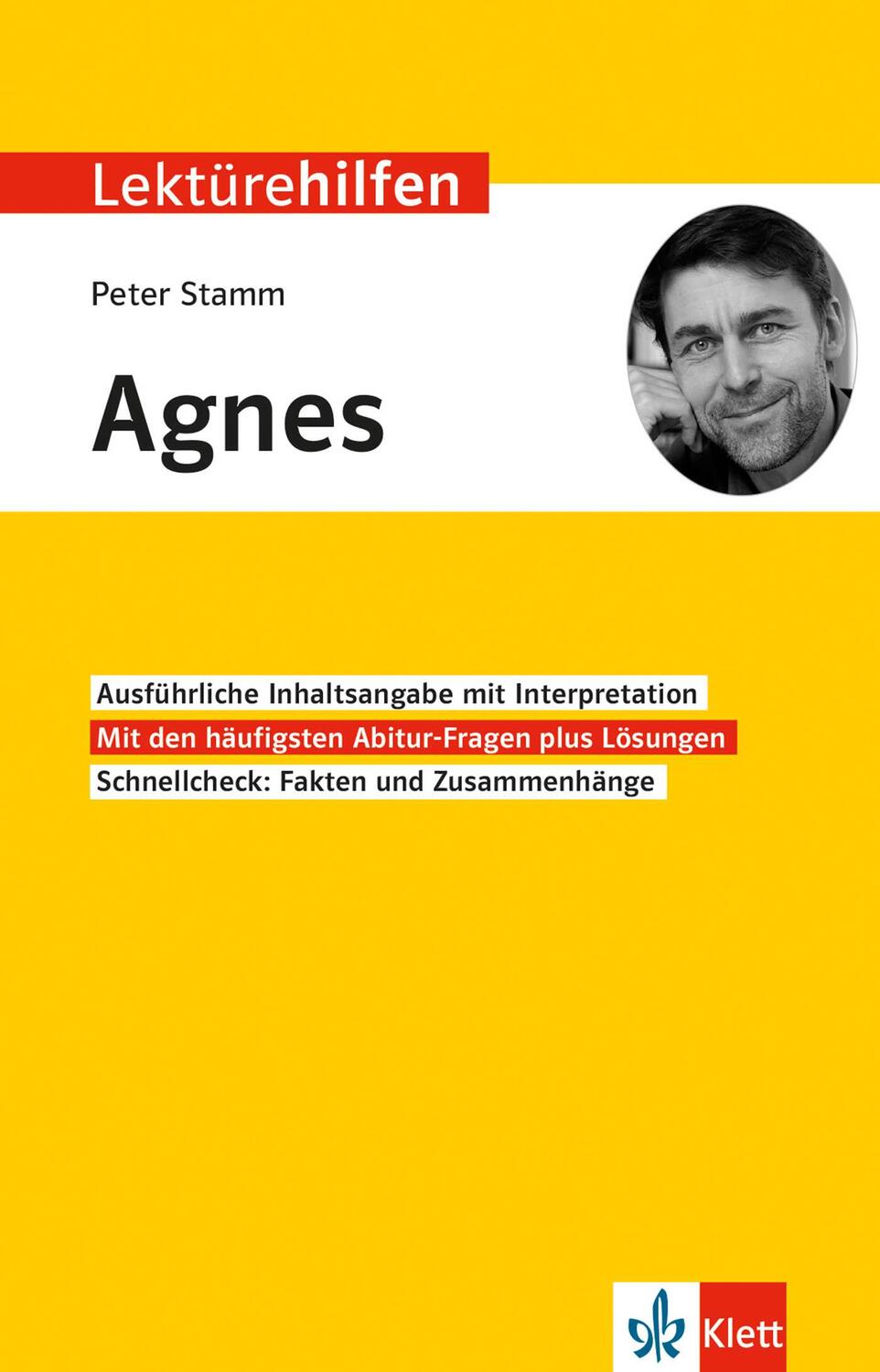 Cover: 9783129231241 | Lektürehilfen Peter Stamm "Agnes" | Für Oberstufe und Abitur | Wahl