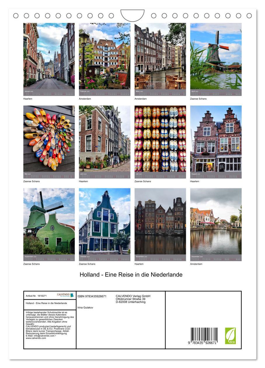 Bild: 9783435926671 | Holland - Eine Reise in die Niederlande (Wandkalender 2025 DIN A4...