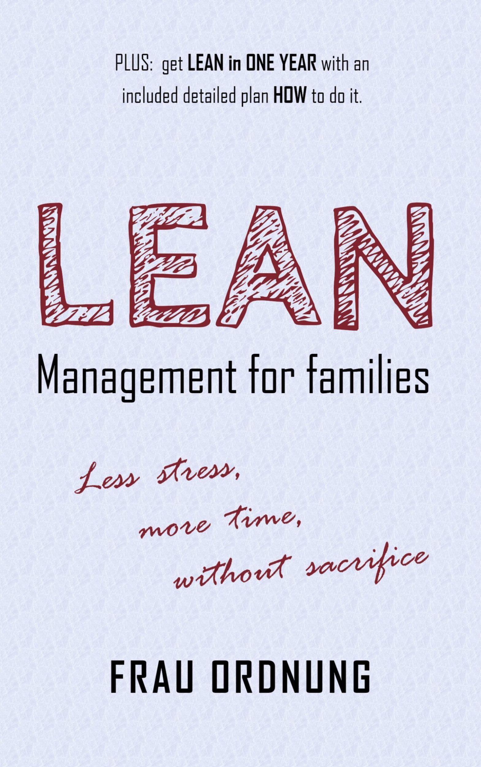 Cover: 9783751958042 | Lean management for families | Frau Ordnung | Taschenbuch | Paperback