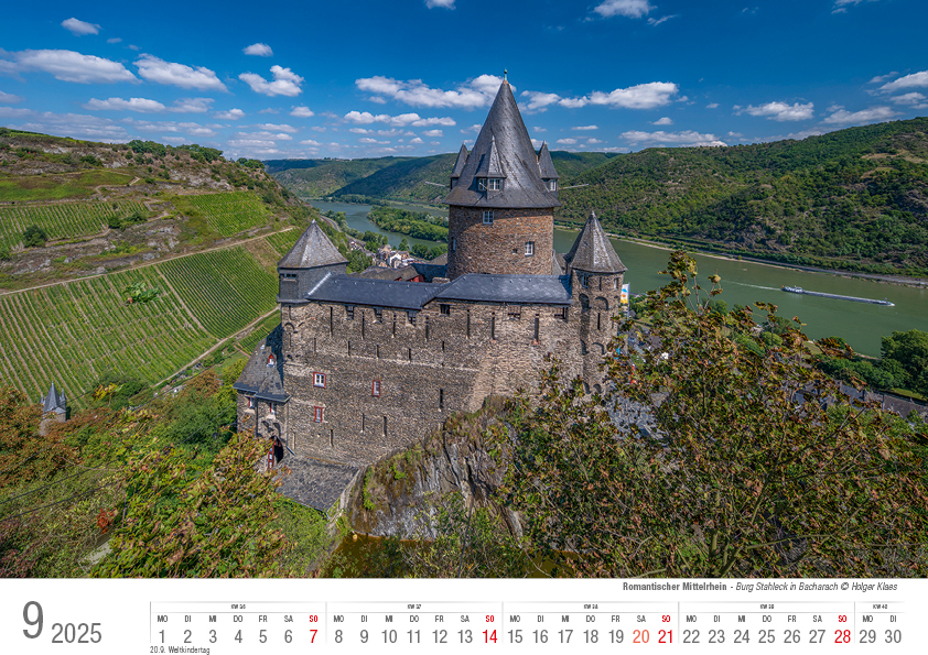 Bild: 9783965352087 | Romantischer Mittelrhein 2025 Bildkalender A4 quer, spiralgebunden