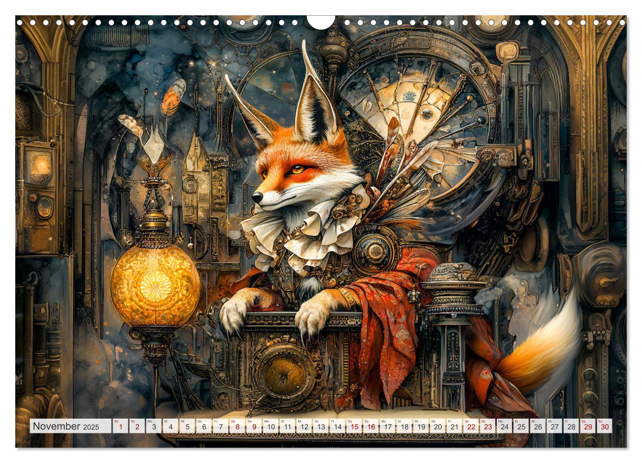 Bild: 9783457217832 | Magische Wesen im Zauberland - Fantasie-Tiere im Steampunk-Kalender...