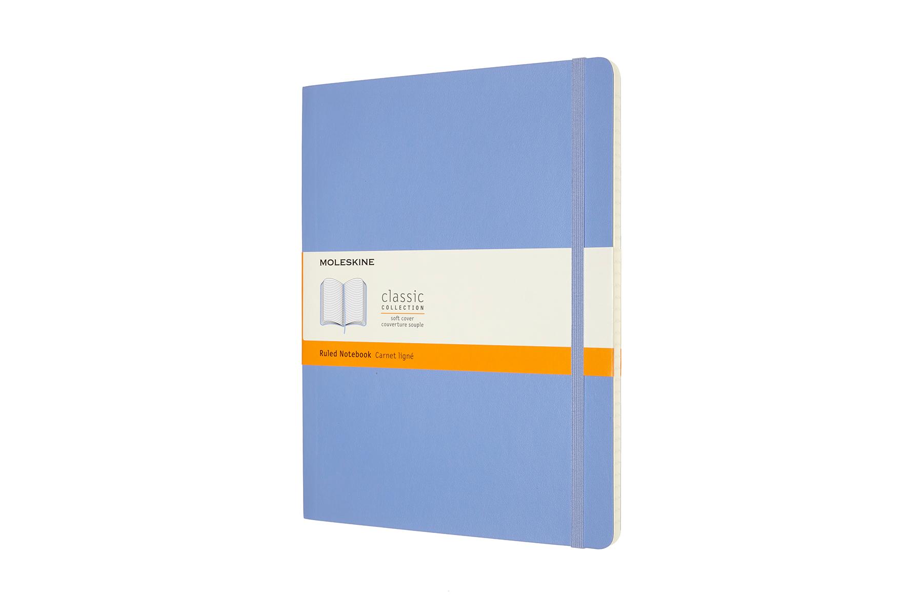 Cover: 8056420850956 | Moleskine Notizbuch XL, Liniert, Weicher Einband, Hortensien Blau