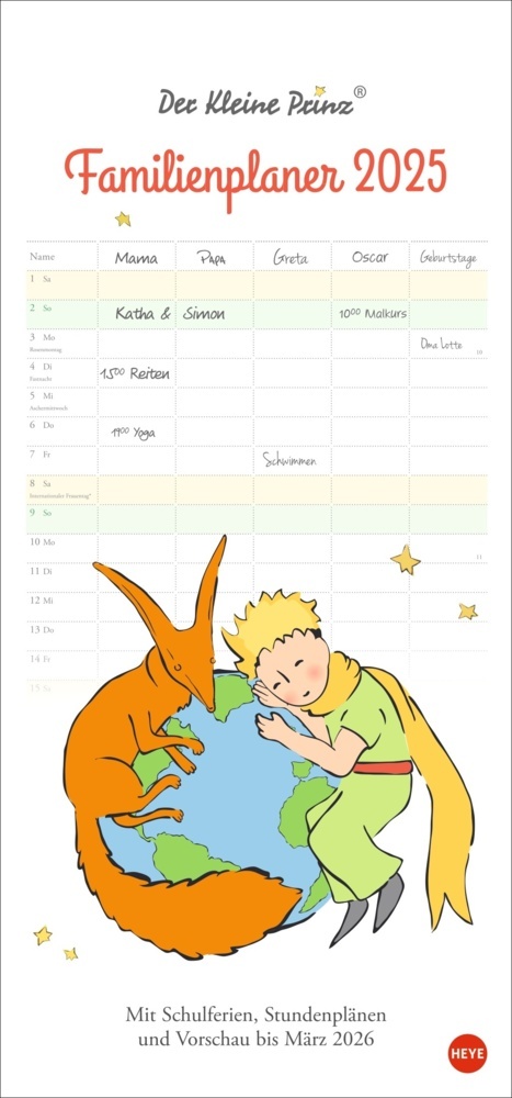 Cover: 9783756405794 | Der Kleine Prinz Familienplaner 2025 | Kalender | Spiralbindung | 2025