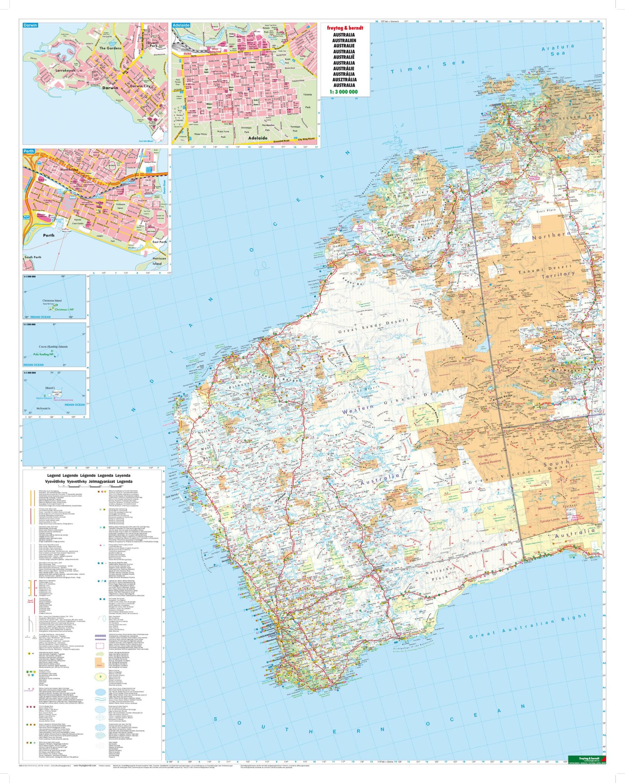 Bild: 9783707914153 | Australien 1 : 3.000.000 | Auto + Straßenkarten | (Land-)Karte | 2017