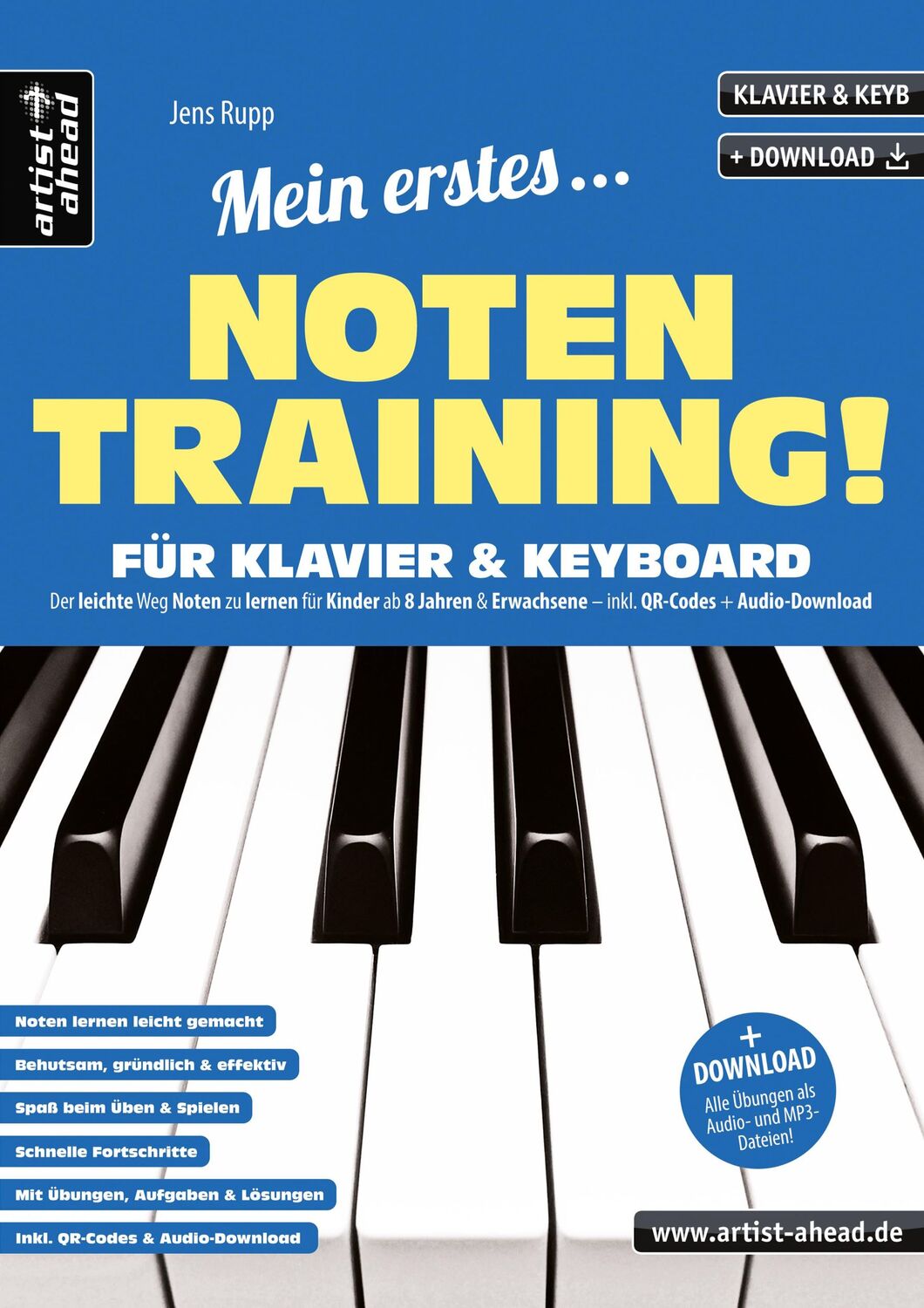 Cover: 9783866421424 | Mein erstes Notentraining für Klavier &amp; Keyboard! | Jens Rupp | 44 S.