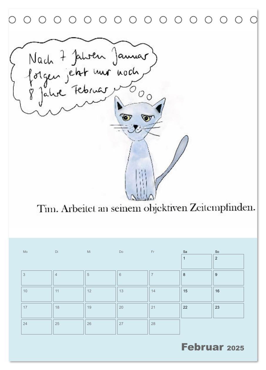 Bild: 9783457220818 | Therapie.Katzen (Tischkalender 2025 DIN A5 hoch), CALVENDO...