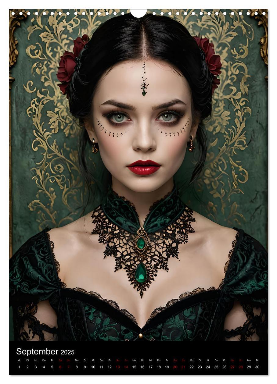 Bild: 9783457180167 | Gothic beauties - Schönheiten der Nacht (Wandkalender 2025 DIN A3...